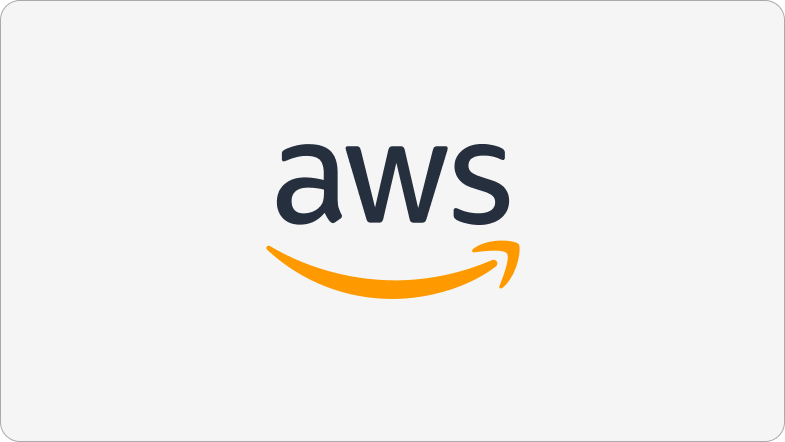 帶有灰色背景的 aws 標誌