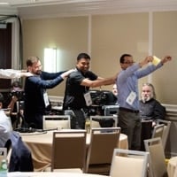 automation-anywhere-bot-games Participants having fun at Bot Games