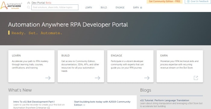 Automation Anywhere Developer Portal