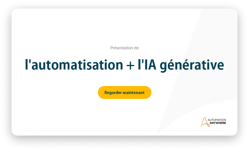 Automatisation et IA générative