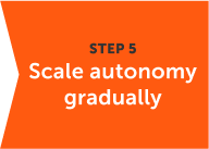 Scale autonomy gradually