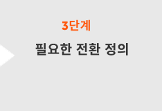 필요한 전환 정의