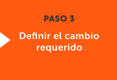 Definir el cambio requerido