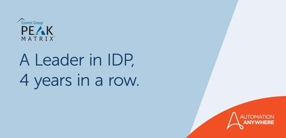 "A Leader in IDP, 4 years in a row."