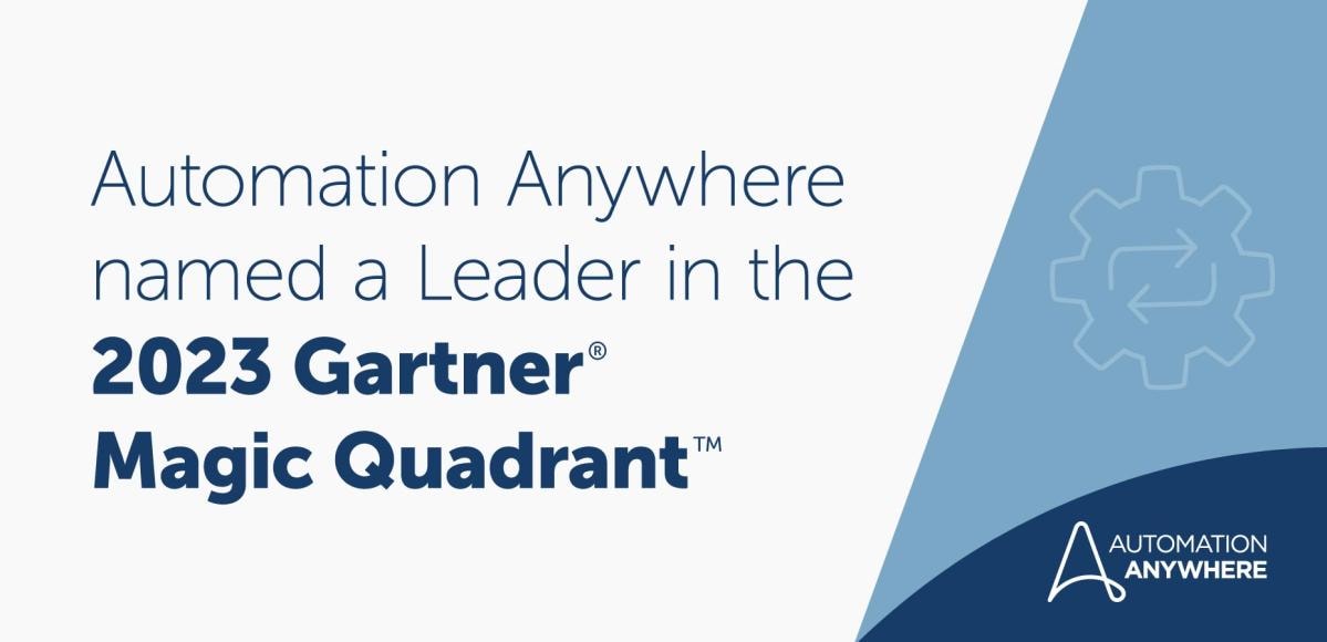 Automation Anywhere named a Leader for Automation in the 2023 Gartner
