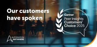 Automation Anywhere Recognized by Gartner® Peer Insights™ as a Customers’ Choice for IDP Solutions