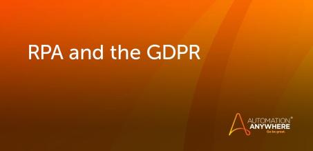 Governing Security with GDPR: The RPA Perspective