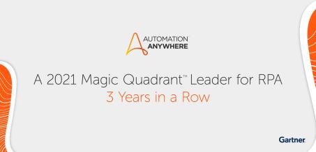 A Magic Quadrant Leader for RPA