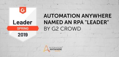 منصة G2 Crowd تمنح Automation Anywhere لقب "شركة رائدة" في مجال التشغيل الروبوتي للعمليات