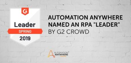 A Automation Anywhere foi nomeada "líder" de RPA pela G2 Crowd